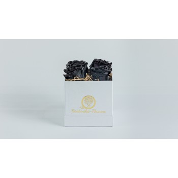 For Ever Rose  Red Luxury Box With 4 Black Rose